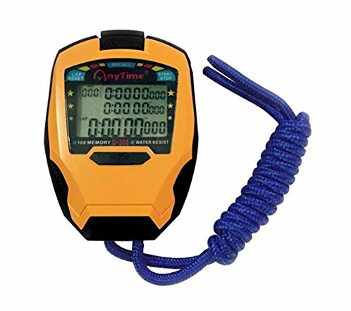 cuzit cronómetro temporizador 3 filas 100 vueltas profesional Cronómetro deportes al aire libre Handheld contador Digital temporizador Cronometro