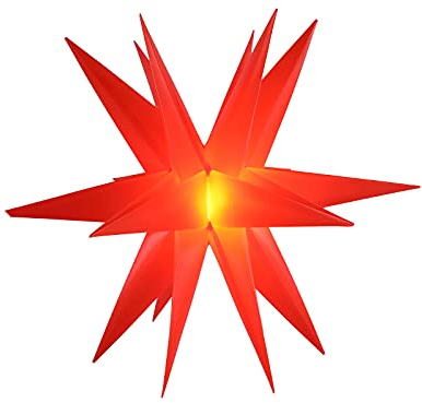 3D LED Weihnachtsstern in rot - 60cm - zum Hängen strombetrieben - Indoor und Outdoor Weihnachten Advent Winter Fensterdekoration