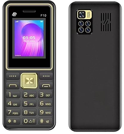 F10 Klapphandy für Senioren, 1,8 Zoll Smartphone mit Großer, Hintergrundbeleuchteter Taste, Entsperrter Schrift, Lauter Lautstärke, 3600 mAh Akku, 3 Karten, 3 Standby (Schwarz)