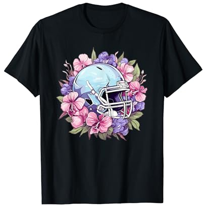 American Football Helm mit Blumen I American Football T-Shirt