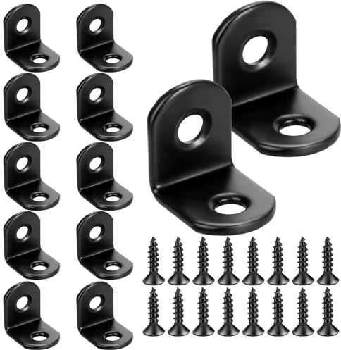 Aruicheng Winkelverbinder 20X20mm Edelstahl Winkel Metallwinkel 90 Grad mit 24 Schrauben Möbelverbinder Klein L Klammern für Regale, Möbel, Schränke 12 Stück