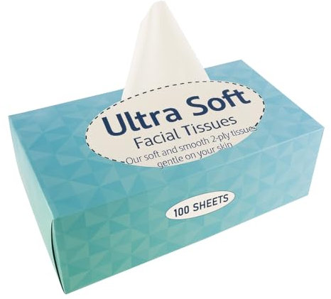 BH | 100 Pulls of 3 Ply Facial Tissues | Ultra Soft and Silky for Everyday Use, Strong | Multipack Box, 100 Pulls, Pack of 1 (100 Sheets) - by Best House