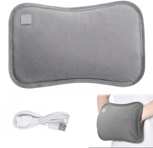 Electric Hot Water Bag with 3 Mode Control Portable Glove Style Hot Water Bag Washable Explosion-Proof Hot Water Bag with USB Charging Port for Warming Belly Hands or Face, Hot Bottle Water Bag, Ele