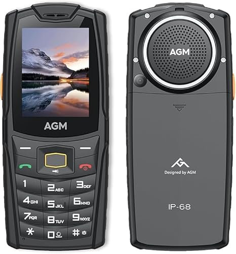 AGM M6 Rugged Feature Cell Phone, 4G Basic Mobile Phones, Waterproof | Drop-Proof, Large Buttons | Large Font, 109dB Powerful Speaker, Dual SIM, 2500 mAh