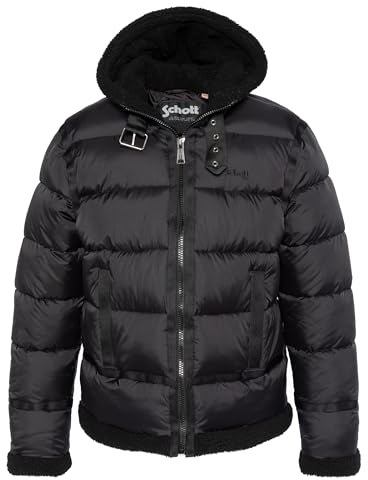 Schott NYC Homme Idak2-noir-m DOUDOUNE, Noir, M EU