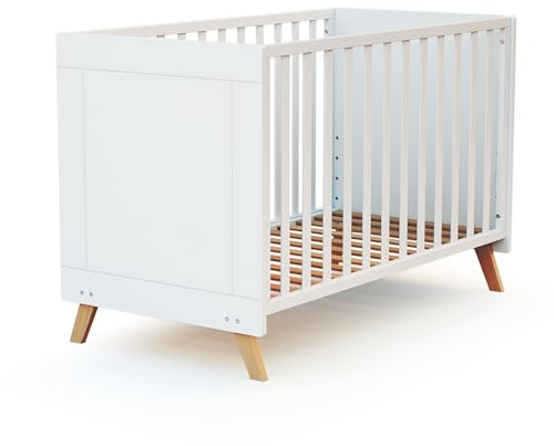 Cuna de Bebé Sakura Estilo Nórdico Infantil, Convertible en Cama Infantil (Kit Colecho Opcional) CoolDreams