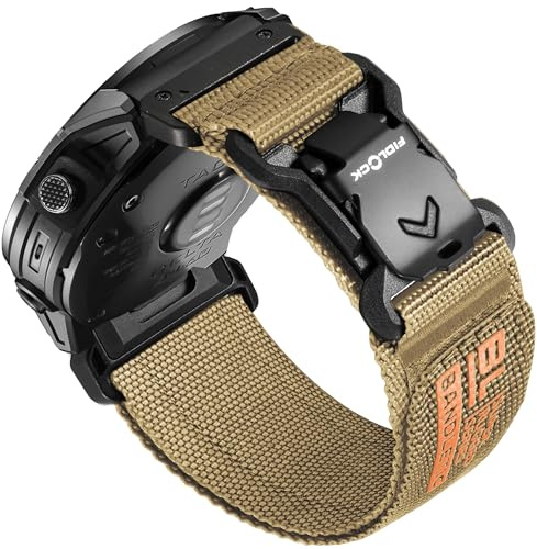 Bandletic Bracelets Nylon 26mm Compatibles avec Garmin Fenix 8 51mm/7X/6X – Bracelet Résistant Magnétique avec Boucle V Fidlock pour Fenix E 51mm/7X Pro/6X Pro/5X Plus/3 HR/Instinct 2X/Quatix 3
