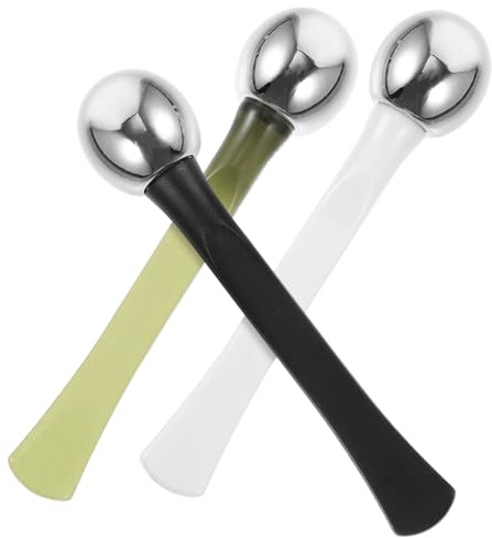 Homoyoyo 3piezas Masaje Para Ojos De Cuchara Para Ojos y Cuidado Piel Herramientas De Maquillaje Para Masaje Facial