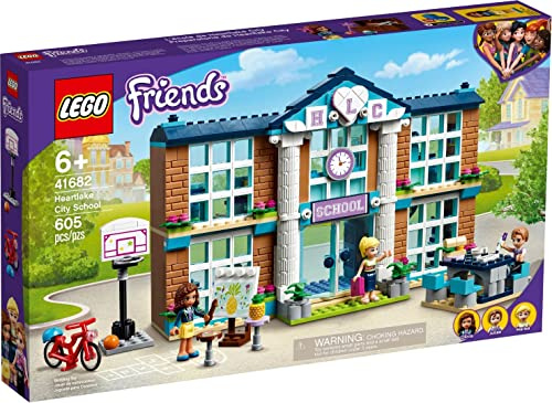 LEGO 41682 Friends Heartlake City Schule, Spielzeug ab 6 Jahre für Mädchen und Jungen mit Mini Puppen