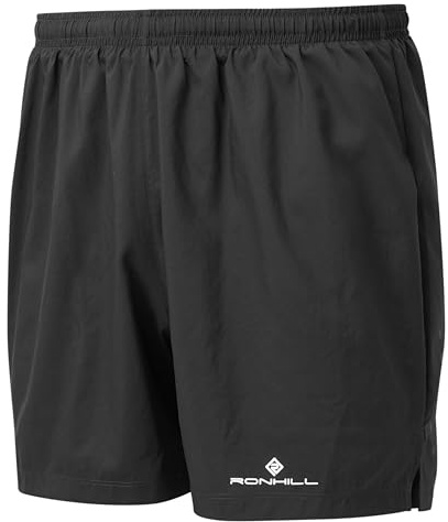 Ronhill, Men's Core 5 Short, Running, Black/Bright White, M