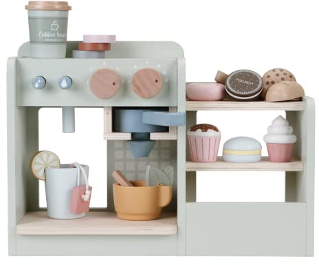 Little Dutch 7089 FSC Holz Kaffeeecke/Kaffeebar inkl. Zubehör mint