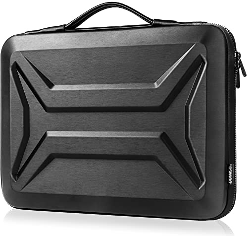 DOMISO 15.6-16 Inch Laptop Hard Case,Waterproof Shockproof Hard Shell Laptop Sleeve Protective Bag with Retractable Handle for Macbook Pro 16/Lenovo ThinkPad/HP ENVY/Dell XPS, Black