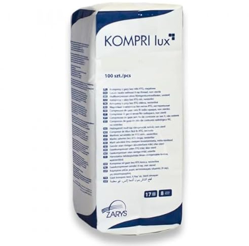 MEDICALMONO - Compresse piegate di garza NON STERILI, 100% cotone, 16 strati - 100 pz (CM 5X5 CM)