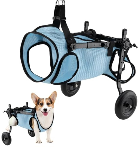Dog Wheelchair for Back Legs, Dog Wheelchair Cart, Doggy/cat Wheelchairs with Disabled Hind Legs Walking, Mobility Aids for Small Pets Hind Limbs, Dogs Carts with Wheels, Light Weight,S
