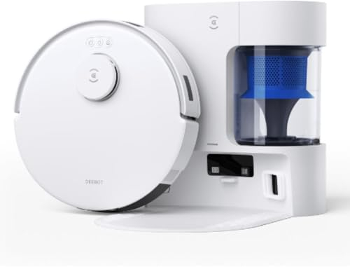 ECOVACS DEEBOT N20 PLUS Robot Vacuum Cleaner with Mop, 8000Pa Suction, ZeroTangle Technology, Bagless PureCyclone Self Empty Station, 300 Minutes Runtime