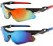 JSTHHTT 2 Pcs Cycling Glasses, Sports Sunglasses, Cycling Sunglasses for Men Women, Sun Glasses UV400 Protection Ski Goggles Outdoor Bicycle Motorbike Driving Fishing Running Fishing Goggles