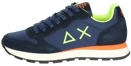 SUN68 Sneaker Running Tom Fluo Suede/Nylon Navy Blue U25SU12 Z44102 43