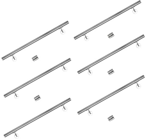 CAVATINY V2A Barandilla de Entrada de Acero Inoxidable para Escaleras, Parapeto, Pasamanos para Interior y Exterior (600 cm)