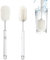 OAKENCREST Lot de 2 Brosses à Bouteilles, Brosse Biberon Bébé, Goupillon Biberon Doux, Ensemble de Nettoyage Biberon Brosse, sans BPA, pour Toutes Les Tailles de Biberons