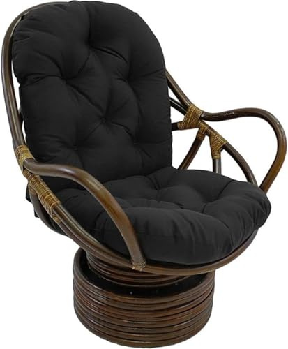 Ataoyus Cojín acolchado para mecedora, suave, grueso, lavable, cojín de repuesto para silla de jardín, silla giratoria para tumbona, ratán, jardín, terraza
