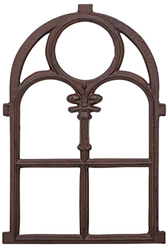 aubaho Fenster Eisenfenster Stallfenster Scheunenfenster Eisen Antik-Stil 74cm braun