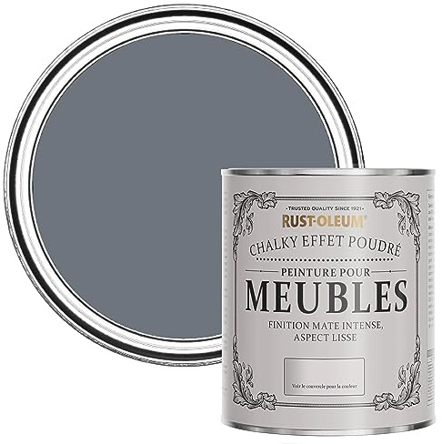 Rust-Oleum Grey Upcycled Furniture Paint in Chalky Finish - Marine Grey 750ml