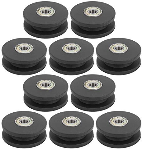 Leapiture 10 Pcs Fitness Poulie Nylon Fitness Roulement Poulie Musculation Roue pour Musculation, Gym Équipement Poulie pour Gym (50mm)