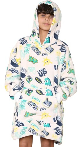 A2Z 4 Kids Ultra Soft Oversized Hoodie Snuggle with Plush Sherpa Fleece Lining Stylish Hooded Sweatshirt for Boys and Girls Cozy Comfort and Fashionable Warmth for Your Little Ones