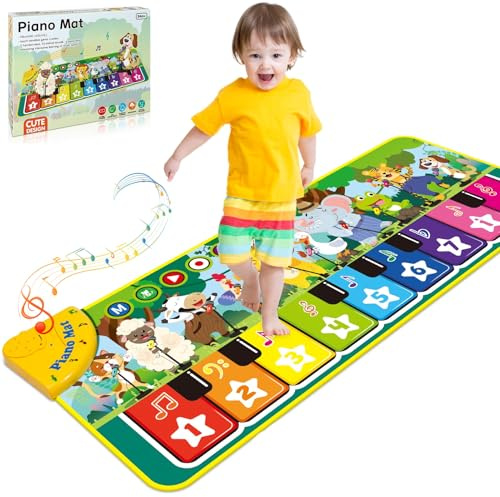 Gralal Juguetes Niños 1 Año, Alfombra Musical con 10 Sonidos De Animales Juguetes Regalo 1 2 Niños Niña Años, Piano Infantil Juegos Juguetes Montessori Educativos Sensoriales Bebe 1 Año