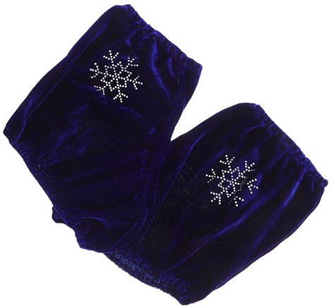 LAPYAPPE Fundas Elásticas para Patines de Hielo y Patinaje Artístico, Protectores Elásticos Azules Brillo, Tamaño Mediano, Cubiertas para Botas de Patinaje, Accesorios para Deportes