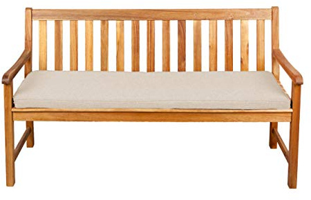 Gutekissen® Sitzkissen für Bank, Gartenschaukeln, Sitz, glatt. FK5 (120x40x5, Creme)