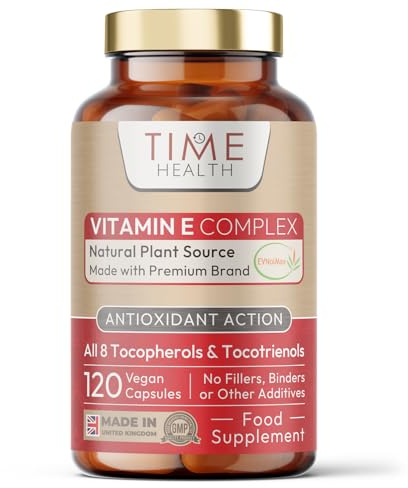 Vitamin E Complex - All 8 E Tocopherols & Tocotrienols - 120 Pullulan Capsules - Plant-Based & Whole Food - Orangutan Friendly - Vegan - No Fillers, Binders or Flow Agents (120 Capsule)