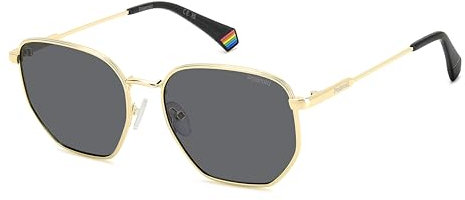 Polaroid Unisex PLD 6214/S/X Sonnenbrille, Goldfarben/grau, 56