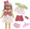 Puppenkleidung für 36-43 cm Baby Puppen New Born Baby Puppen Kleidung (Keine Puppe) Kleider Mäntel Haarbänder Pyjamas Unterhosen Kleiderbügel Kompatibel mit Puppenkleidung 14–18 Zoll