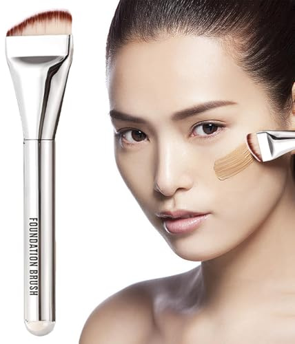 Flat Foundation-borste – flytande foundation-borste bärbar flytande makeupborste | mångsidig platt concealer-borste ansikte sminkborstar för foundation concealer lotion