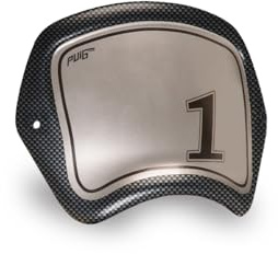 Puig 22138C Front Plate - Retro Style and Protection for Your Motorcycle, Carbon Look