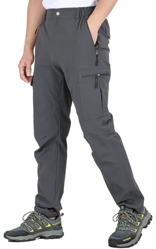 SUKUTU Hommes Été Pantalon de Travail Fin Séchage Rapide Pantalon d'extérieur Respirant de randonnée léger d'alpinisme