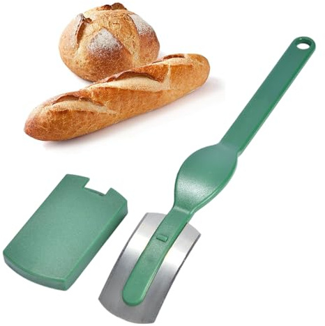 Genérico Maquinilla de afeitar para pan | 1 mango ergonómico de acero inoxidable | Corte Preciso de Artesanal | Cuchillo de panadero, uso profesional en cocina, panadería, restaurante