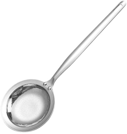 Fine Mesh Strainer Handle, 29.3x9.8x3cm Stainless Steel Professional Spoon Long Handle Compact Kitchen Tool, for Cooking, Tea, Coffee, Baking, Food Straining, Kitchen Use