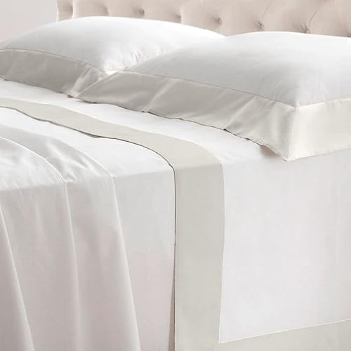 LIsola Set med 1 lakan på toppen 180 x 290 cm + sängkläder under 120 x 200x30 cm + 1 örngott 80 x 50 cm tillverkat i Italien, Modell: Diamant (Elfenben)
