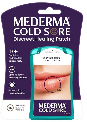 Mederma Cold Sore Discreet Patch - Hydrocolloid Gel, Relieves Redness & Swelling, Conceals Cold Sores