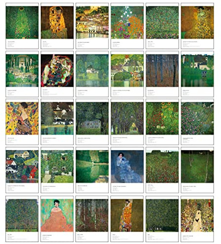 Hosteesschoice Gustav Klimt Postcard Set, 30 Pieces, 4 x 6 Inches, Perfect for Writing Thank You, Birthday, Festival, Sympathy or Condolence Messages