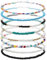 8 Piezas Pulseras Tobilleras Boho, VEGCOO Pulseras Tobilleras Hechas a Mano Con Cuentas, Tobillera de Verano Ajustable, Joyería de Pie con Cuentas Coloridas para Mujeres y Niñas (A)