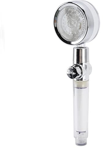 soffione Doccia a LED,3 spruzzatore per Filtro Doccia a Temperatura variabile con Interruttore di Pausa, se la Luce Rossa Lampeggia