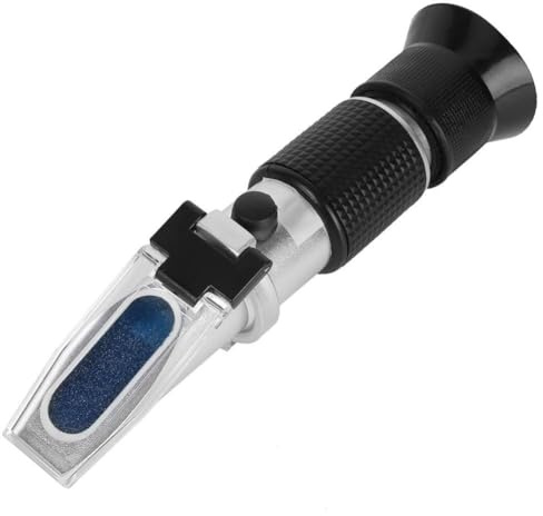 Rifrattometro Portatile 0-80%, Rifrattometro Brix Portatile Misuratore di Liquidi Brix RHB-80ATC Misurazione del Contenuto di Zucchero Portatile Tenuto in Mano Per Zucchero, Cibo, Frutta, Bevande Miel