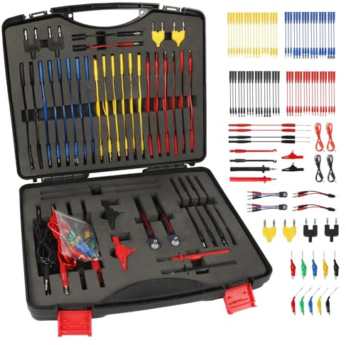 Electrical Multimeter Test Leads Kit - BELEY 104PCS Automotive Circuit Terminal Test Leads with 45°Alligator Clips Probe Needle for Car Electrical Systems Diagnostics, Testing and Repair