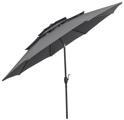 SPOTRAVEL 3M Tilting Garden Parasol Umbrella for Sun Protection