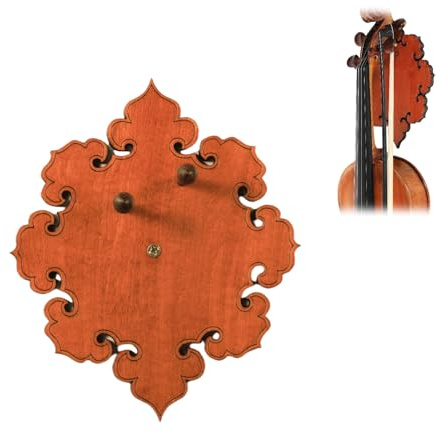 YWYLL Elegante soporte de pared de madera para violín con un diseño intrincado, perfecto para amantes de la música y coleccionistas | Arte inspirado en violín único hecho a mano para cualquier