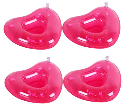 TOYANDONA 4piezas Soportes De Bebidas Inflables Forma Flotadores De PVC Piscina y Playa Agua y