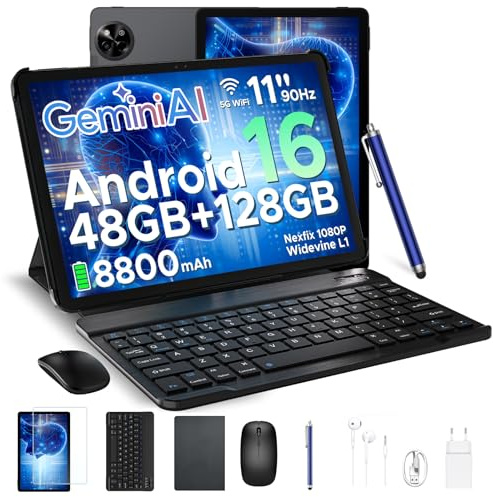 POPUX P11 Tablet 11 Pollici con 48 GB RAM + 128 GB ROM/TF 2TB Grigio